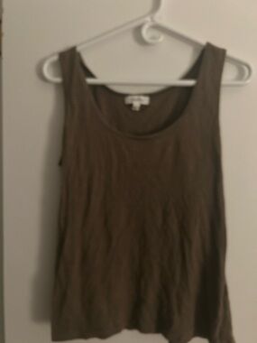 Calvin Klein Olive Tank Top - Scoop Neck Sleeveless